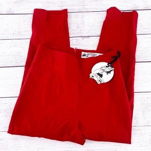 Hell Bunny Vixen Stretch Capris Red Medium NWT